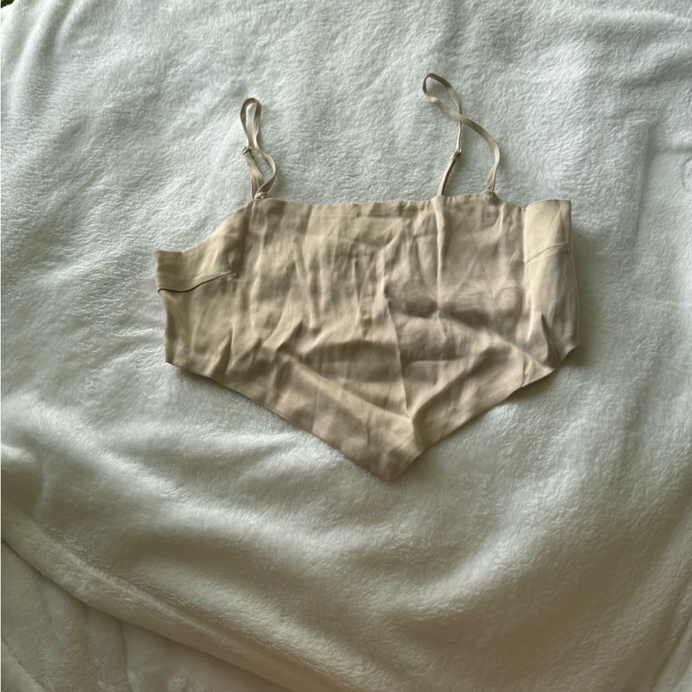 Forever 21 Cream Strapless Top